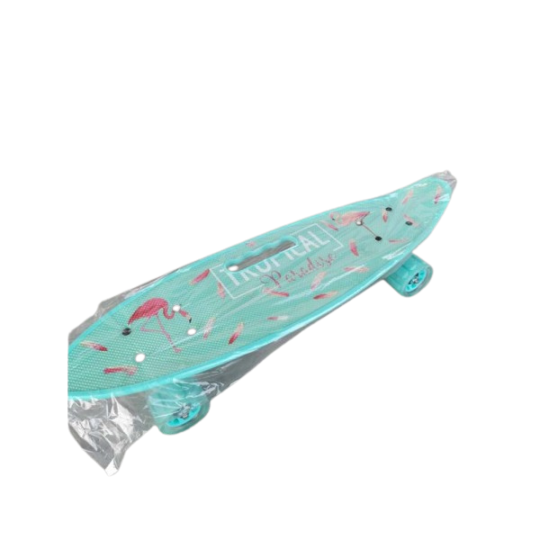 Голям пениборд със светещи гуми - светлосин