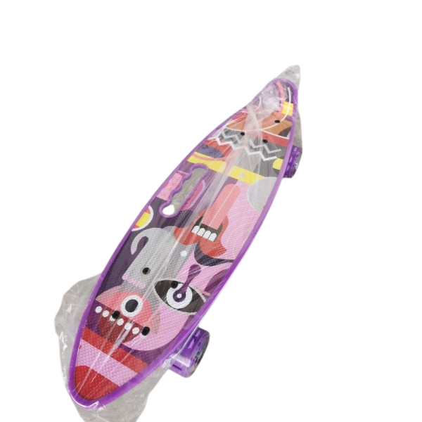 Голям пениборд със светещи гуми - лилав