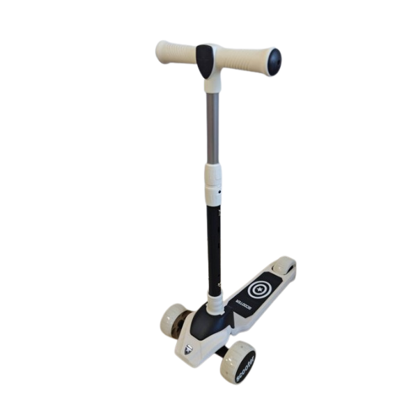 Тротинетка Скутер звезда - черно-бяла