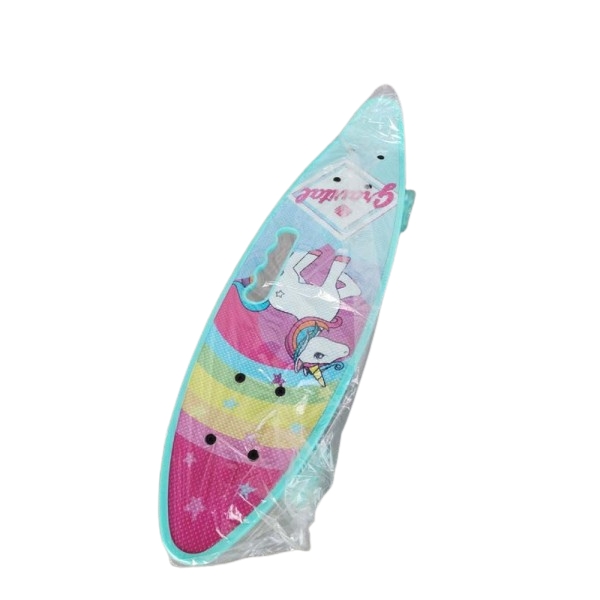 Голям пениборд със светещи гуми - еднорог