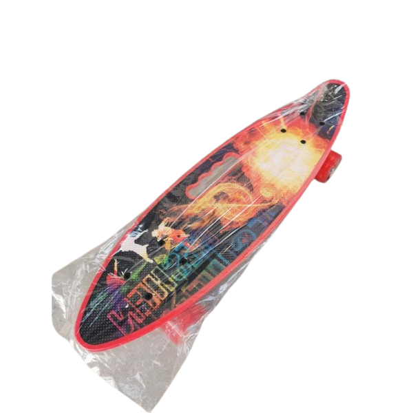 Голям пениборд със светещи гуми - огнен