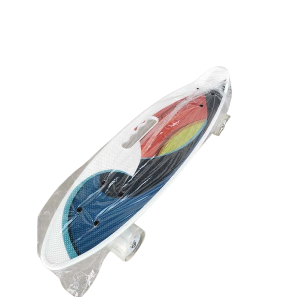 Голям пениборд със светещи гуми - бял